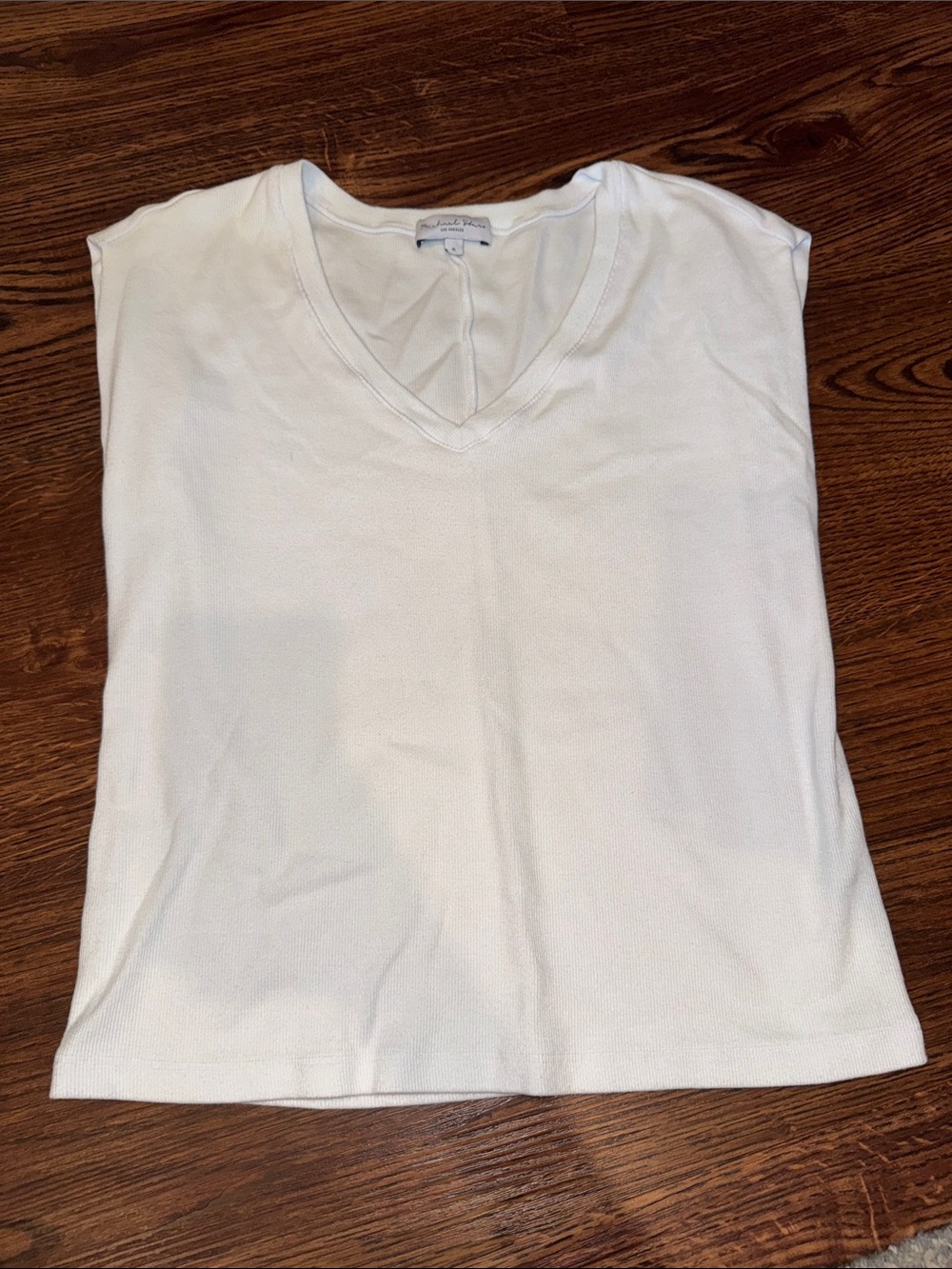 Michael Stars White V-Neck Tank Top